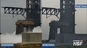 NASASpaceflight on Instagram: "After upgrading the actuators on the left Chopstick, SpaceX crews have been gradually testing the movement at faster speeds, as can be seen in this comparison between one of the tests today, and one from last week."