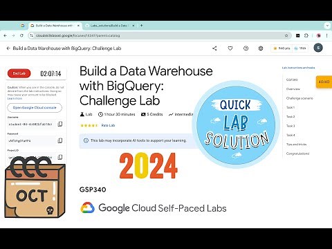 [2024] Build a Data Warehouse with BigQuery: Challenge Lab || #qwiklabs || #GSP340 ‪@quick_lab‬