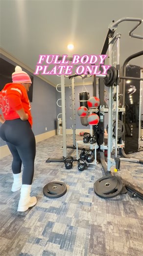 🎃🥧 on Instagram: "If you see me with a plate, just know it’s go time. #FullBodyWorkout #PlateWorkout #WeightPlateExercises #HomeWorkout #GymFlow #StrengthTraining #FitnessMotivation #FullBodyBurn #NoExcusesWorkout #SimpleButEffective"