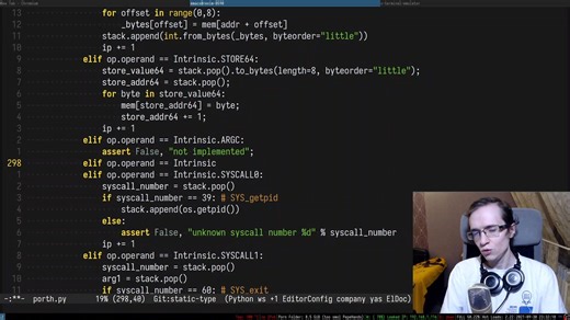 目前用 Python 模拟 Linux 系统中…… Porth Ep.14