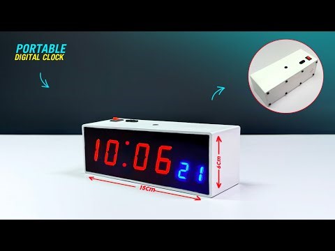 Build an Amazing Digital Clock - It doesn't look small at all, it uses 1 inch 7- segment display.