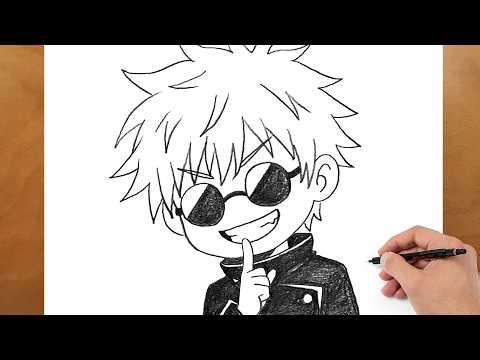 How to Draw Chibi Gojo Satoru Step by Step | Jujutsu Kaisen