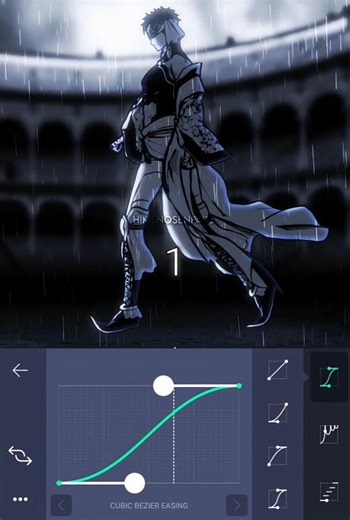 Alight Motion Walking Animation Graph Test, #alightmotion #tweening #manga
