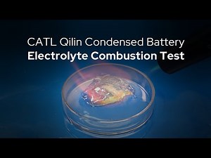 CATL Qilin Condensed Battery Electrolyte Combustion Test
