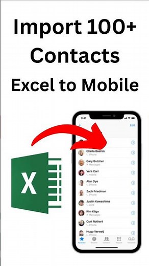 Import 100+ Contacts from Excel to Mobile