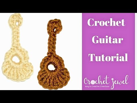 How to Crochet a Guitar Applique Tutorial for Beginners