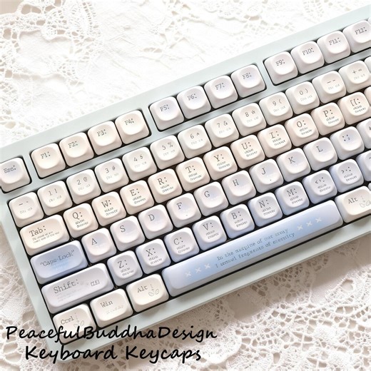 Pastel Blue Keycap Set, Romatic Aesthetic Keycaps, Cherry/moa Profile PBT Keycaps, Mechanical Keyboard Keycap, Full Key Set for 61/64/68/104 - Etsy