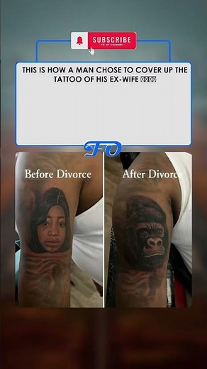 Man Covers Up Ex-Wife's Tattoo — And the Transformation Is Everything#trendingnow #divorce #shorts