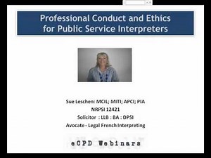 Professional Conduct and Ethics for Interpreters
