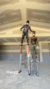 82K views · 1K reactions | How I get on & get off the most tallest stilts I own #construction #howto #tools #drywalling | UNIC Plaster | Facebook