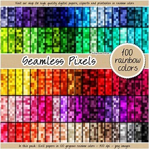 SALE 100 Pixel Digital Paper Printable Minecraft Digital Paper Mosaic Digital Paper Pixelated Background Pixel Pattern Video Game Clipart - Etsy
