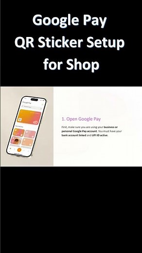 Google Pay QR Sticker Setup for Shop
