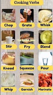 Cooking Verbs: Say It Like a Chef! #kitchenvocabulary #cookingverbs #verbsinenglishgrammar #verbs