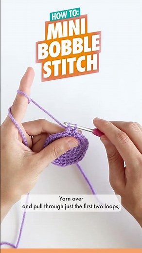 How to Crochet 🧶: Mini Bobble Stitch (Mini Bo) - Beginner Amigurumi Tutorial