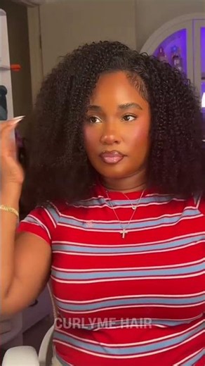 Girls, look at this simple & stunning half wig😎🔥#curlymehair #halfwig #wigs #curlyhair #hairstyle
