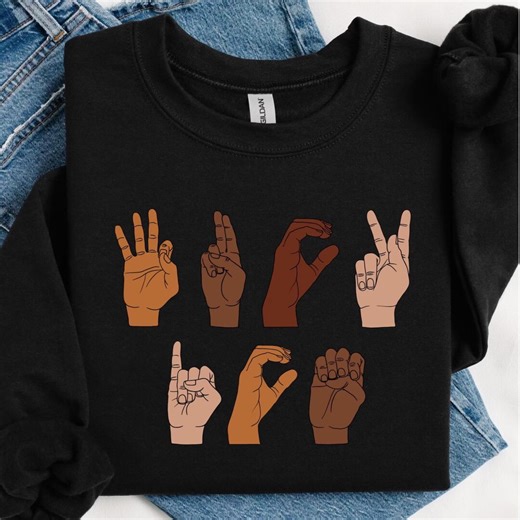 Fuck ICE Shirt - ASL Sign Language Protest Tee - Anti ICE Sweatshirt - Social Justice Apparel - Activist Gift - Human Rights Statement - Etsy