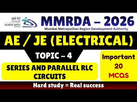 Series and Parallel RLC Circuits | MMRDA Electrical Engineering pdf Notes 2026 | MMRDA JE Electrical