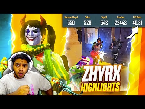 WORLD's LONGEST 360 Degree Spray REFLEX Conqueror T1 Zhyrx Gaming BEST Moments in PUBG Mobile