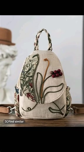 Boho Style Embroidered Backpack, Bohemian Vintage Style Multi-compartment Backpack, #backpack#fyp #mademebuyit #trend #buyit