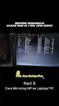 cara mirroring hp ke pc pakai scrcpy (gratis tanpa delay!). #scrcpy #opensource #mirroring #shorts