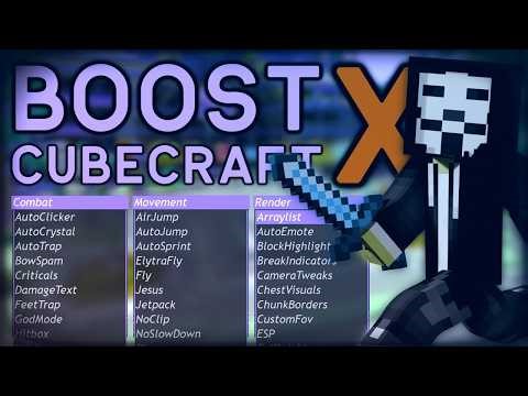 [New] BOOST V4 Hacked Client For Minecraft DESTROYED CubeCraft | Free Client for 1.8.9 - 1.21.11+