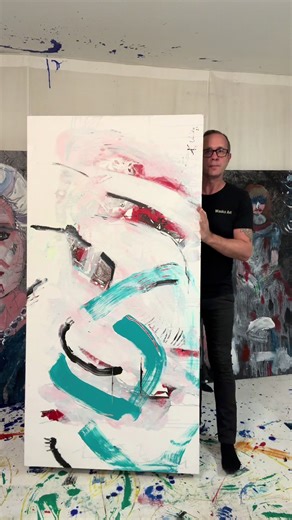 Exploring 'In Motion I': A Study in Acrylic Art