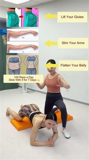 One Simple Push Up Workout to Slim Belly, Tone Arms and Lift Your Glutes at Home