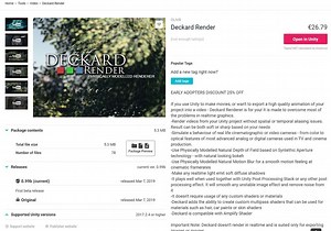[RELEASED] Deckard Render - Cinematographic Renderer for Unity