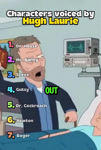 Characters voiced by Hugh Laurie#celebrity #hughlaurie #drhouse #thesimpsons #familyguy
