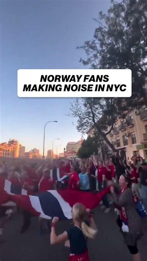 The Norway faithful have taken over The Big Apple 🇳🇴 #Norway #soccer #fifaworldcup
