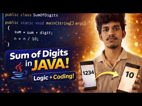 Sum of the digits Explained in Tamil | Easy Logic + Coding 💡