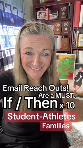 I F / T H E N x 1 0. E M A I L R E A C H O U T S. If you’re serious about getting recruited, it’s time to get strategic about communication. Most student-athletes will send around 100 emails before things start to click, and that’s normal. With structure and time management, it’s completely doable. Don’t wait until senior year. Don’t rely on luck. Build your outreach plan, track your progress, and stay consistent. Coach KathyD and Roadmap to Recruitment offer templates, checklists, and the exact