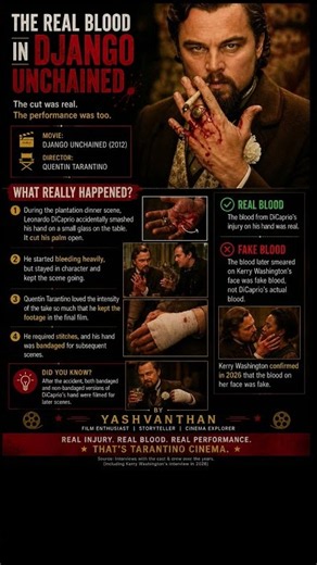 The Real Blood in Django Unchained! | Leonardo DiCaprio’s Unscripted Injury