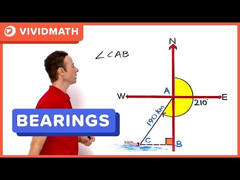 Use Distances to Find Bearings Word Problem - VividMath.com