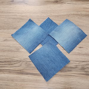 A great decoration idea that can be made with scrap denim fabrics | Knitting Hobby