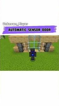 Automatic Sensor Door without pressure plate *easy #minecraft