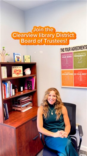 🎥✨ Be a Voice for Your Community! Our library is looking for passionate, visionary leaders to help shape the future of the Clearview Library District. We have two Trustee seats and one Alternate seat opening for January 2026 and this could be your moment to make a difference! 📚 Whether you are a lifelong reader, a champion for community connection, or simply someone who wants to give back, your voice matters here. 📝 Apply by Sunday, September 28, 2025 📍 Pick up or submit your application at 