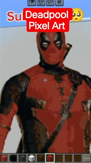 Building Deadpool with Maximum Effort! ⚔️ #minecraft #shorts