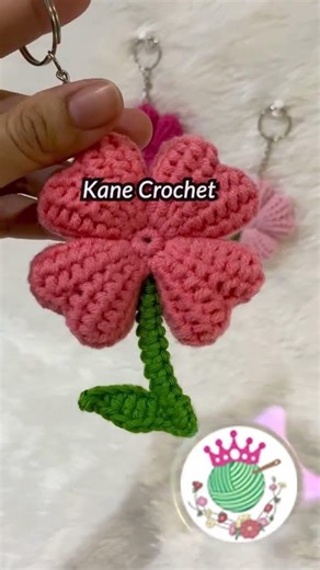 Crochet Keychains 🍀 Crochet 4 Leaf Clover 🌺 B169 #crochet