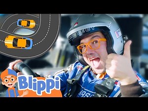 BLIPPI IS A RACER! - RACECAR SONG | BLIPPI MUSIC VIDEO! | Sing Along With Me! | Kids Songs