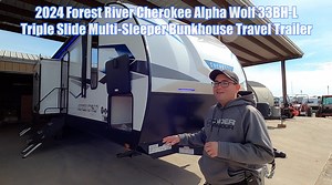 Check out this RV Sales Pro Walk-Through Video with Your Amigo Niko on our 2024 Forest River Cherokee Alpha Wolf 33BH-L Triple Slide Multi-Sleeper Bunkhouse Travel Trailer at Cliff Jones RV & Tractor! | Cliff Jones RV & Tractor | Facebook
