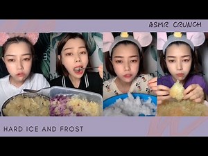 [ASMR] Hard Ice and Frost Eating Sounds|Satisfying Video|#286 氷を食べる/ICE eating/吃冰