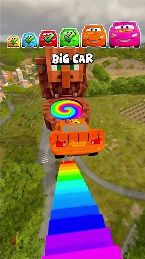 🚽 Tiny Car vs Wc Village Portal… and Turns ULTRA HUGE! #shorts