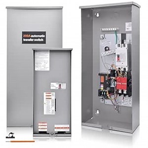RXSW200A3 200 Amp Single Phase Generator Automatic Transfer Switch Replacement for Generac Power Management 120/240V, Open Transition Service Rated, NEMA 3R Aluminum Enclosure - Indoor and Outdoor Use