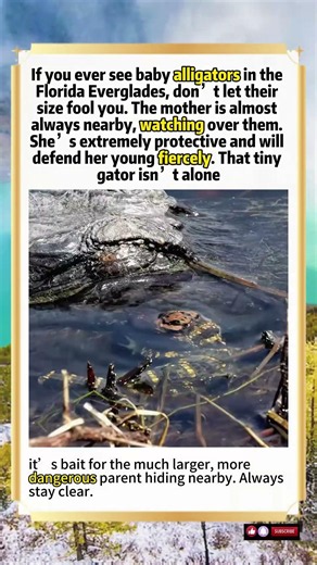 If You See Baby Alligators, The Mom Is Never Far Away#animals #wildlife