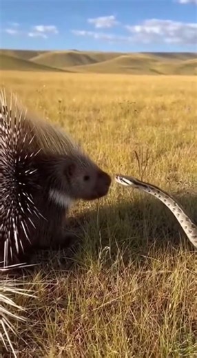 Porcupine vs Snake – The Spiky Warrior Strikes Back! ヤマアラシ vs ヘビ ― 棘の戦士が反撃！