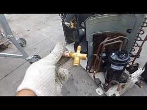 How to replace the service valve in a split air conditioner.