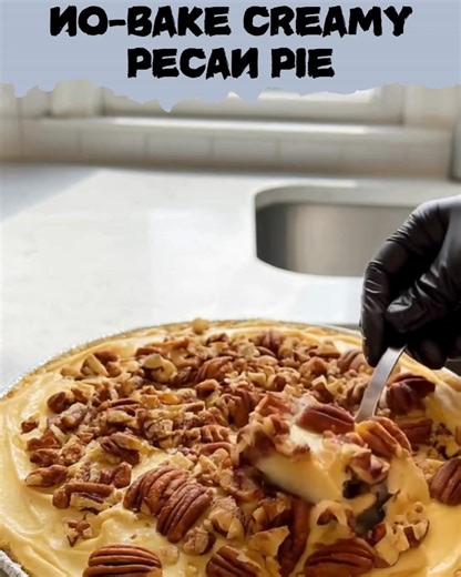 No-Bake Creamy Pecan Pie Recipe ⬇️ first CO.M.N.T ⬇️⬇️ | Amelia Recipes