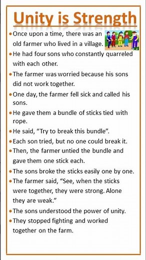 Unity is Strength | Moral Story Unity is Strength | Moral Story for Kids #shorts #ytshorts #unity