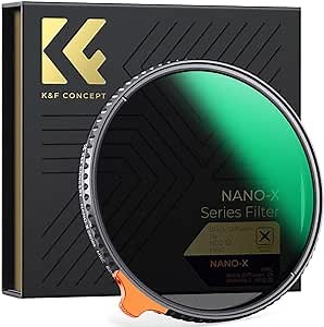 K&F CONCEPT 67mm Black Diffusion 1/4 Effect & Variable ND2-ND32 ND Filter 2-in-1 for Camera Lens with 28 Multi-Layer Coatings (Nano-X Series)